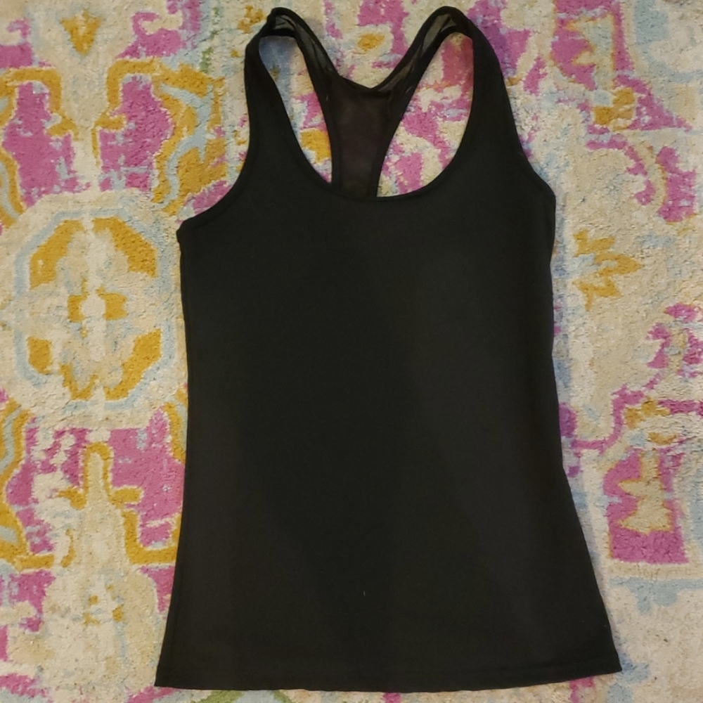 Extra small black pop fit tank top